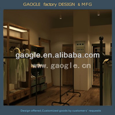 china wholesale garment small retail shop design