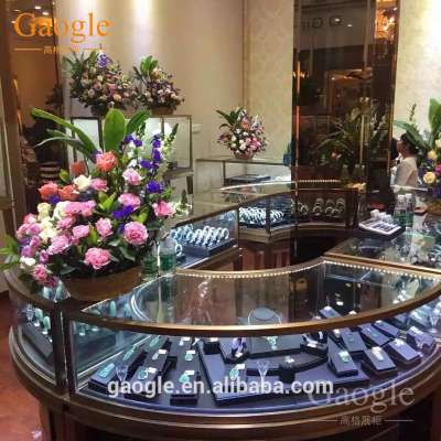 stainless steel furniture design rotating glass display cabinet jewelry shop interior design glass display showcase